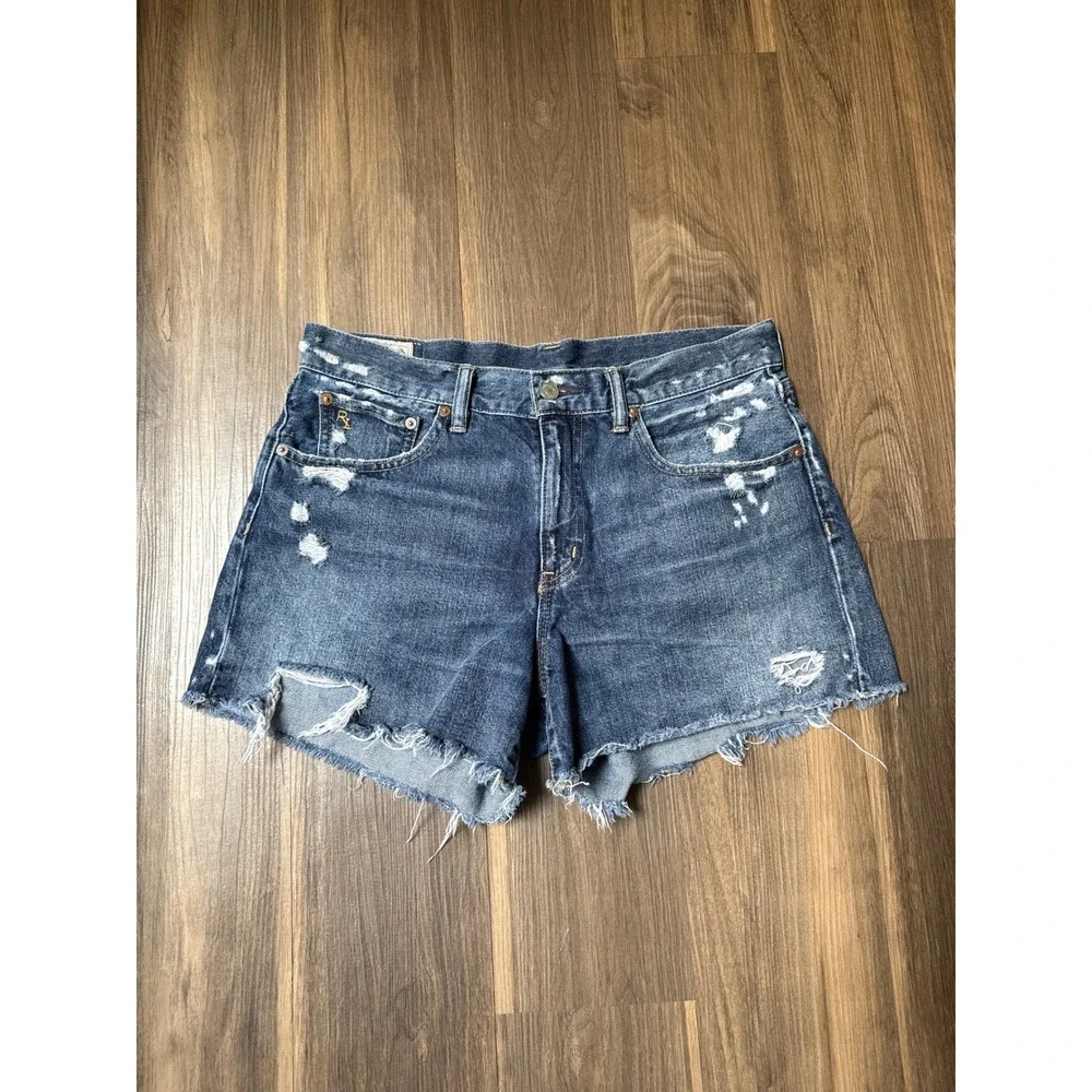 Polo Ralph Lauren Women's The Crosby Relaxed Blue Denim Shorts Women's Sz‎ 28